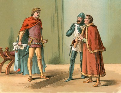 Prince Édouard, le Prince Noir, et les messagers du roi Charles - English School